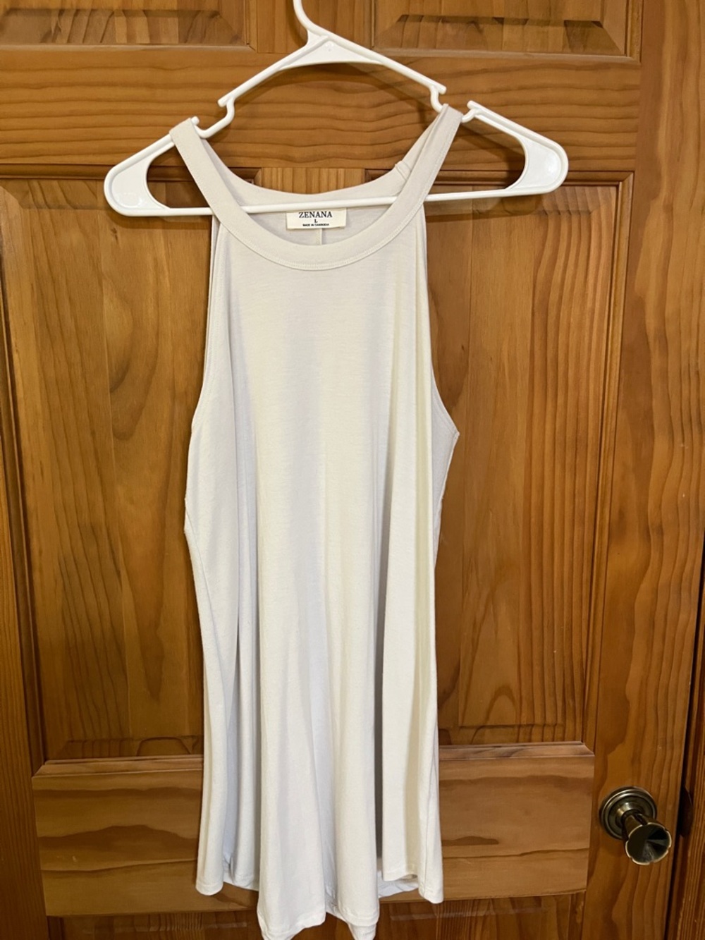 Zenana Outfitters Cream Racerback Tank